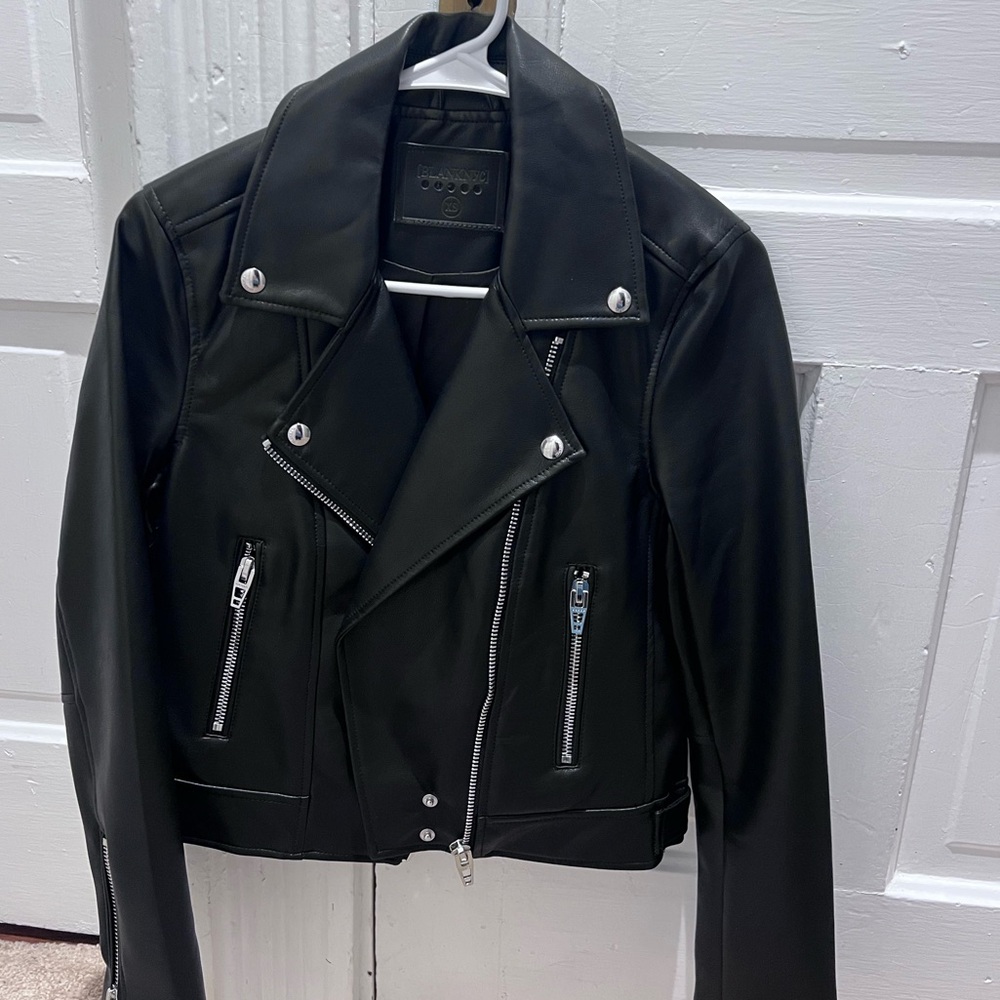 Blank NYC Black Leather Moto Jacket
